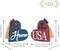 2-Piece 4th of July Table Decorations – Wooden Patriotic Heart Centerpieces, Red, White & Blue Memorial Day & Independence Day Home Decor, 6-Inch